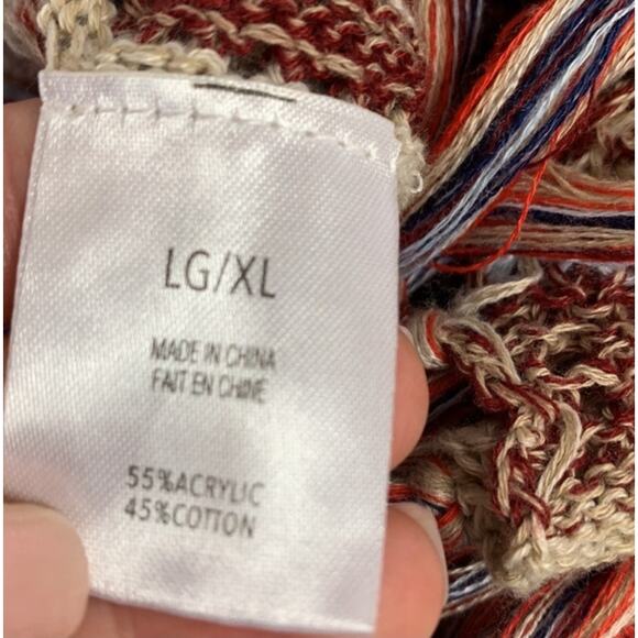 Kari Lyn Striped Boho Cardigan with Fringe Sz L/XL - Picture 6 of 7